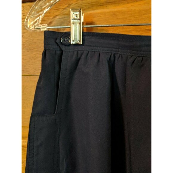 Domino Navy Blue Skirt Size 10 Modest Womens Front Slit Lined - Picture 2 of 5